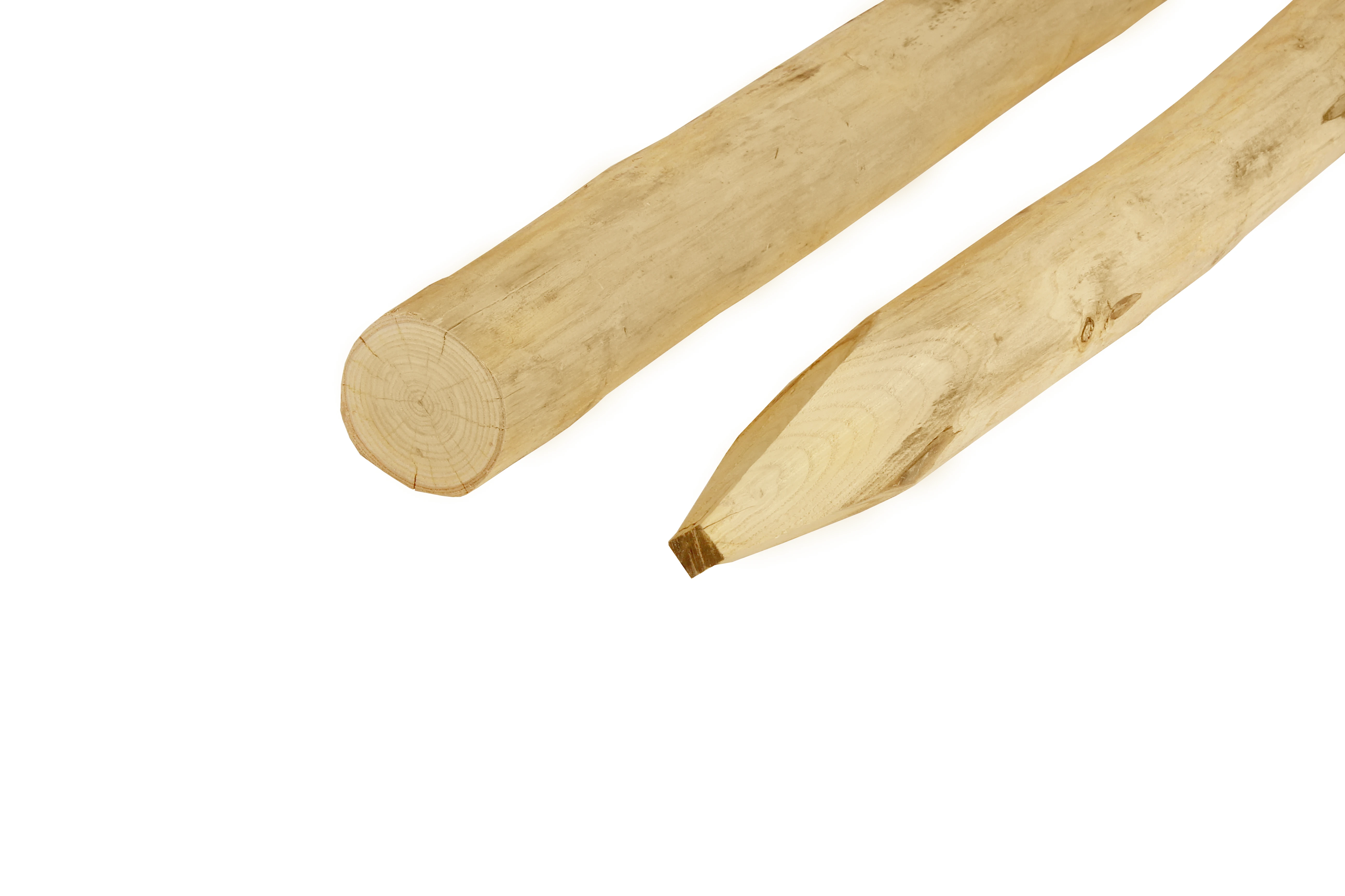 Kastanje Paal Ø 8/10 cm (80/100 mm) - Lengte 250 cm - Afbeelding 1